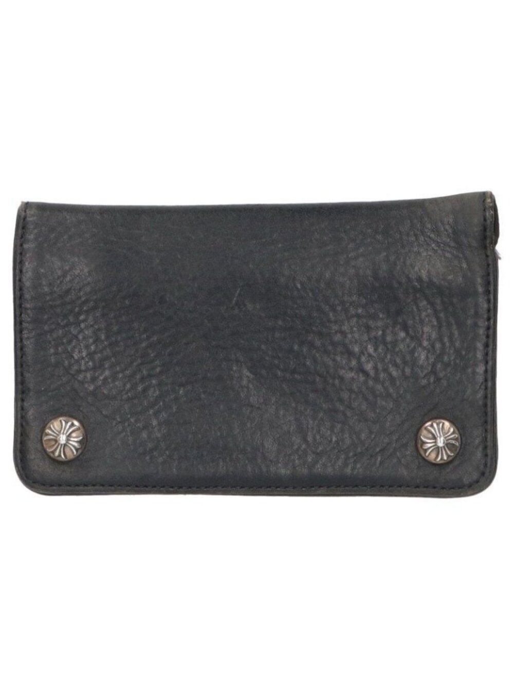 Chrome Hearts Cross Ball Button Leather Wallet